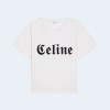 셀린느 고딕 로고 화이트 티셔츠